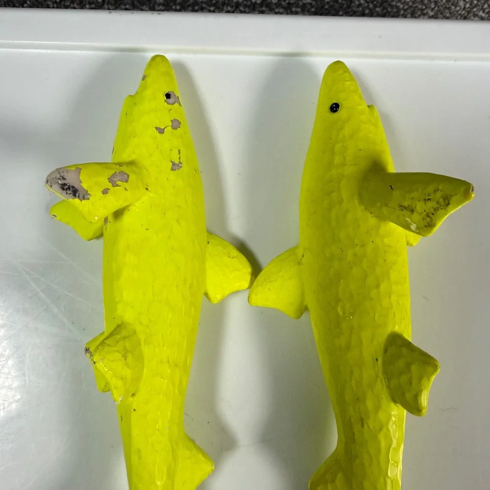 Dogfish Head 60 Minute IPA Positive Contact Shark Beer Tap Handles Yellow Pair